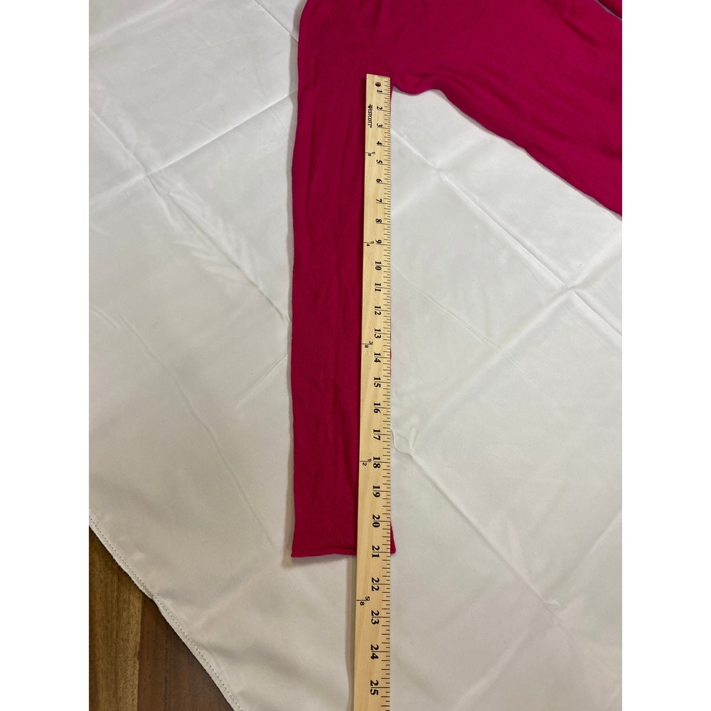 MANTO Fuchsia Cashmere Turtleneck Sweater Long Sleeve Made in Italy Women's S - Picture 5 of 11